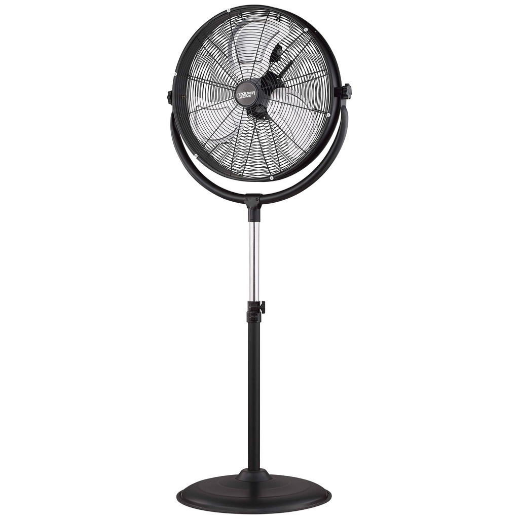 Pedestal Fan 20" High Velocity 3-Blade Black