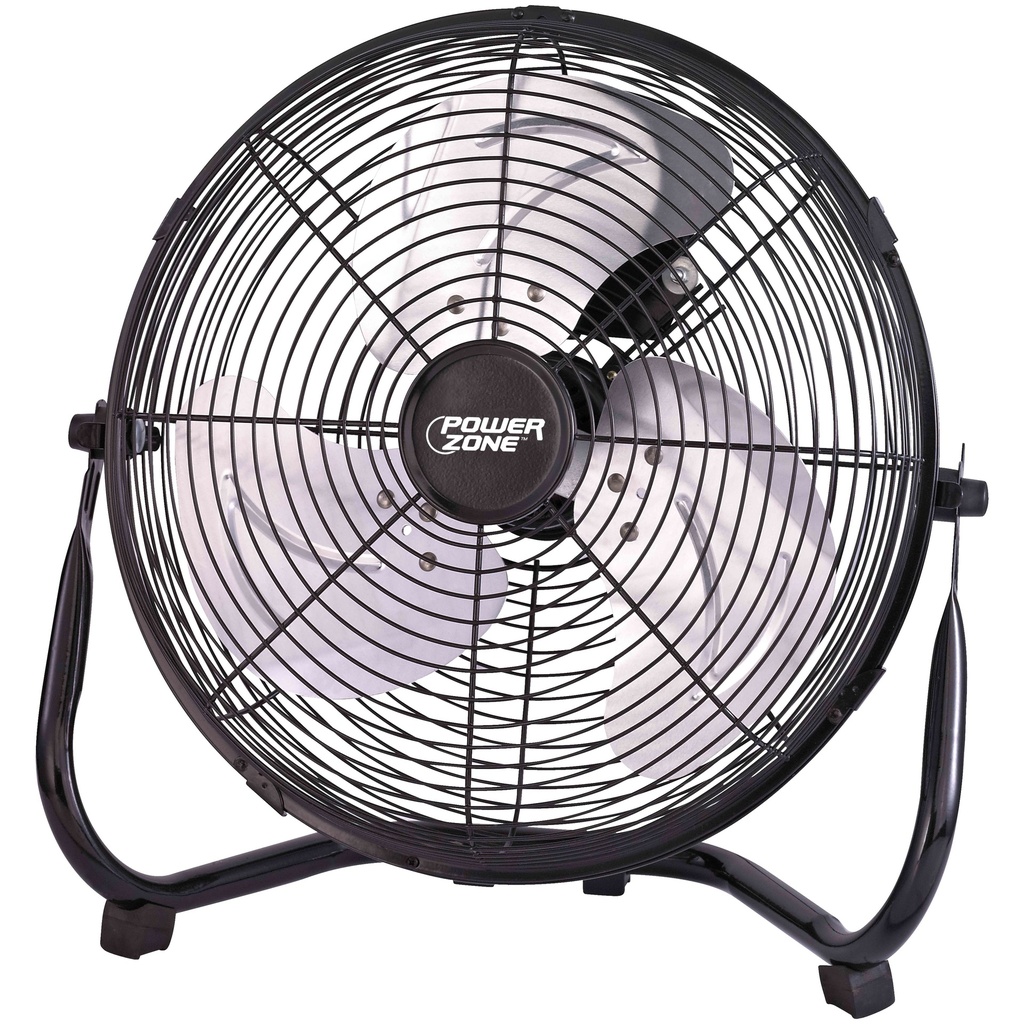 Floor Fan 14" High Velocity 3-Blade Black