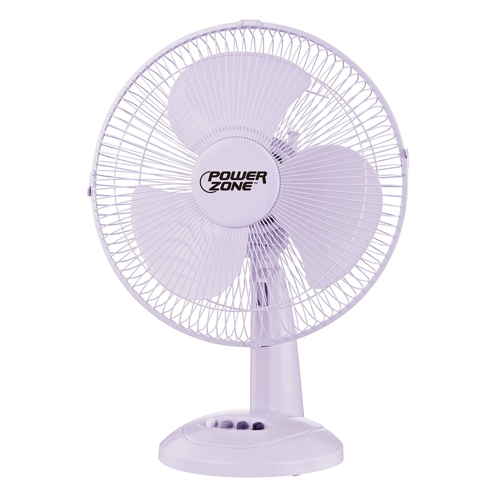 Table Fan 12" 3 Blade 3 Speed White