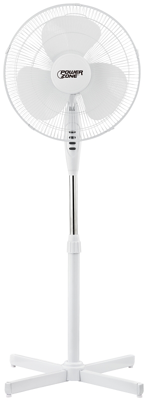 Stand Fan 16" 3 Blade 3 Speed White