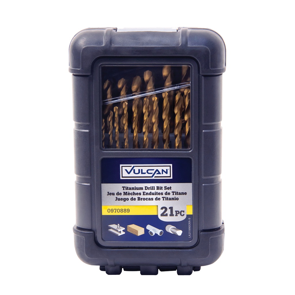 BIT DRILL TITANIUM SET 21PC