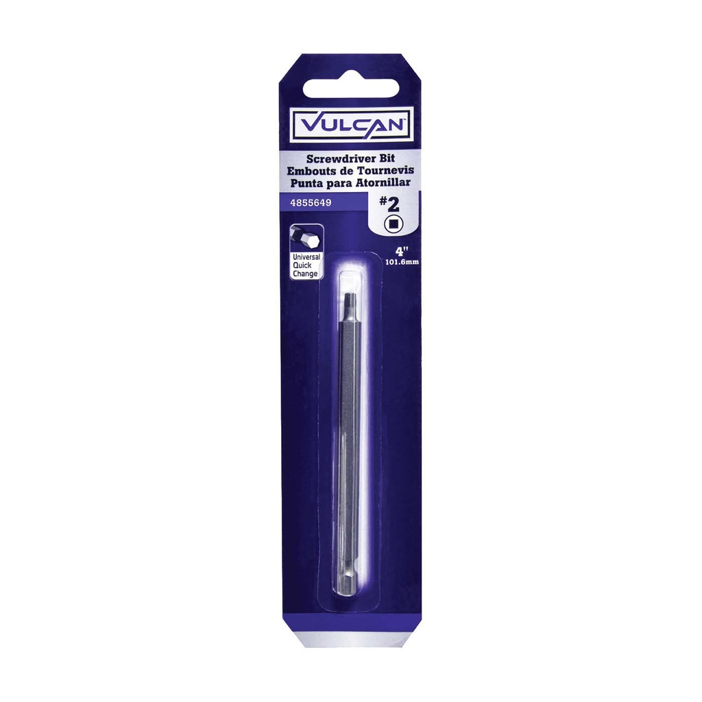 Screwdriver Bit #2 Square 4"