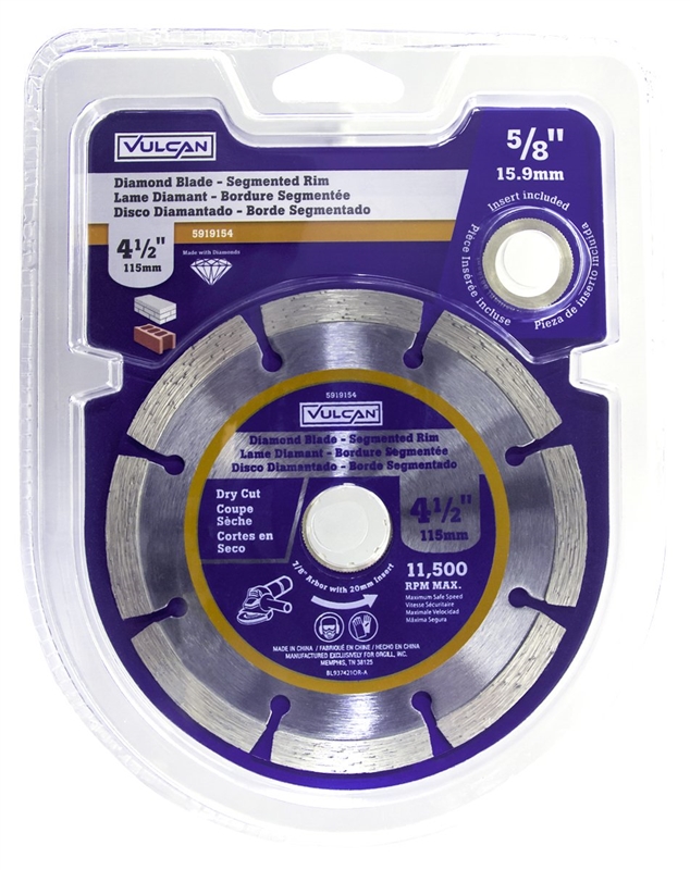 Diamond Blade 4-1/2" Dry Cut Segmented