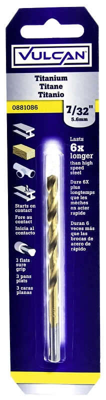BIT DRILL TITANIUM 7/32IN