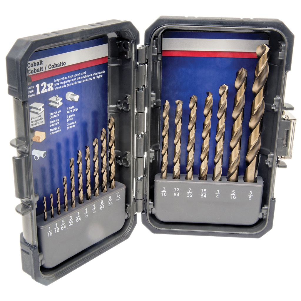 Drill Bit Set Cobalt 17pc