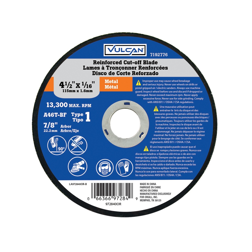 WHEEL CTOFF ABRSV 4-1/2X1/16IN