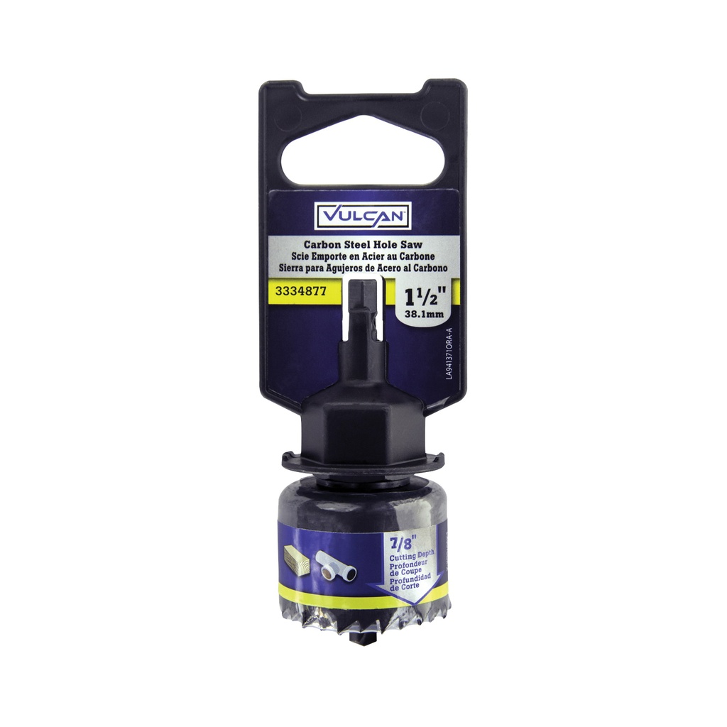 Hole Saw 1-1/2" Carbon Steel w/Mandrel