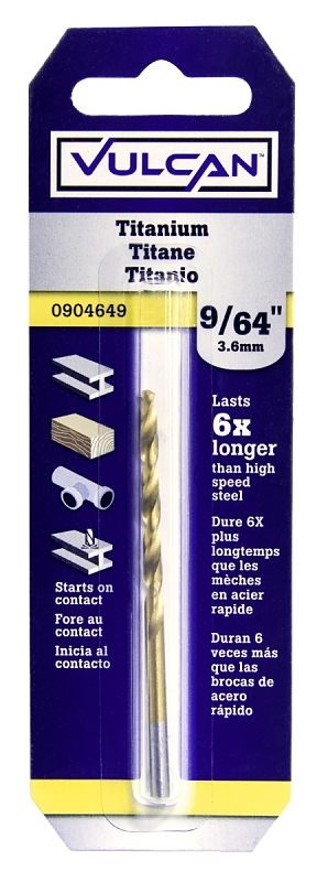 BIT DRILL TITANIUM 9/64IN