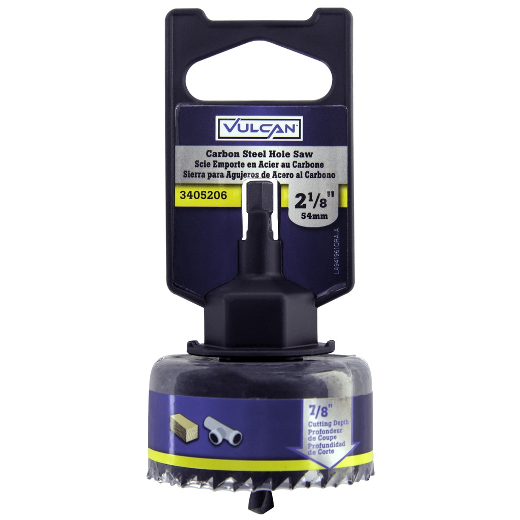 Hole Saw 2-1/8" Carbon Steel w/Mandrel