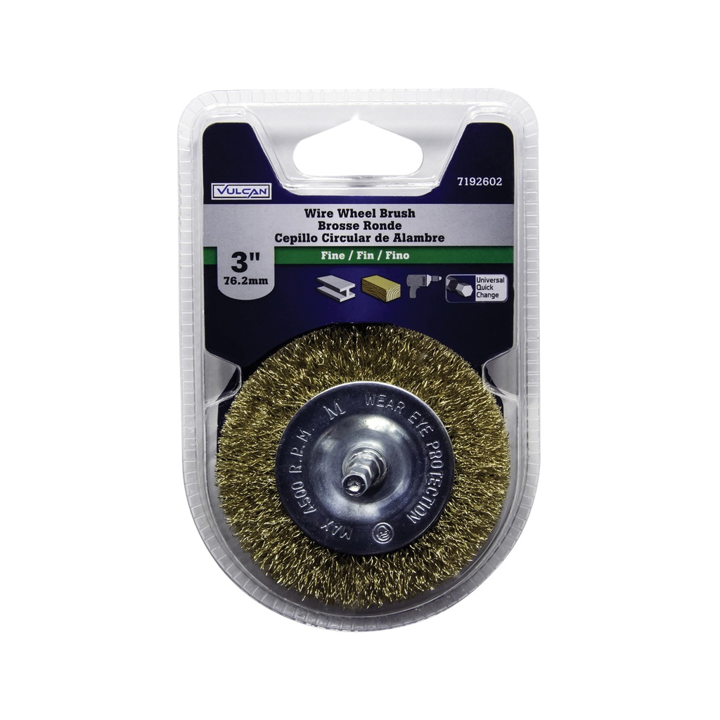 BRUSH WHEEL 1/4IN SHNK FN 3IN