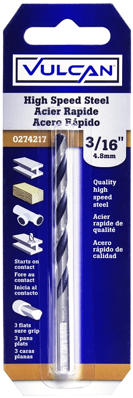High Speed Steel Drill Bit 3/16"