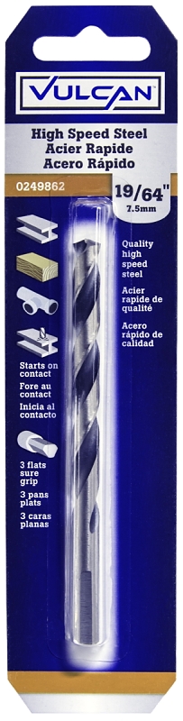 Drill Bit High Speed Steel 19/64"