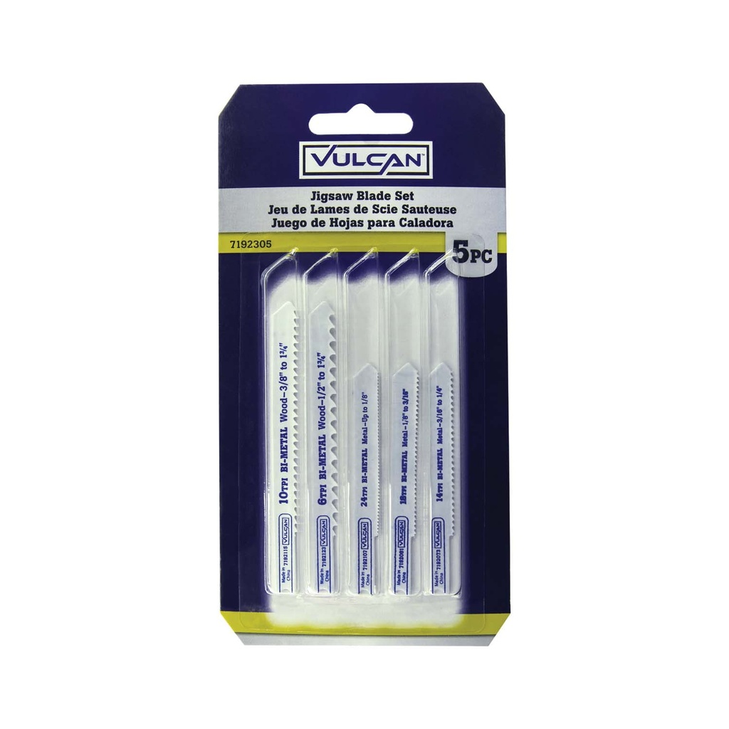 Jigsaw Blade Set 5pc U Shank