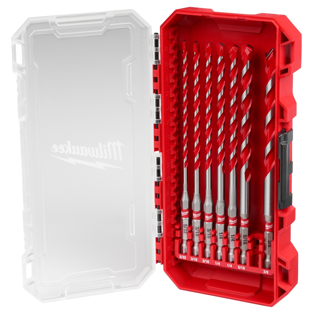 HAMMER DRILL BIT KIT CARB 7-PC