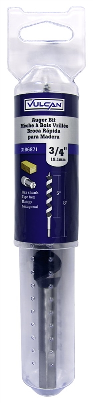 Auger Drill Bit 3/4" Spiral Flute
