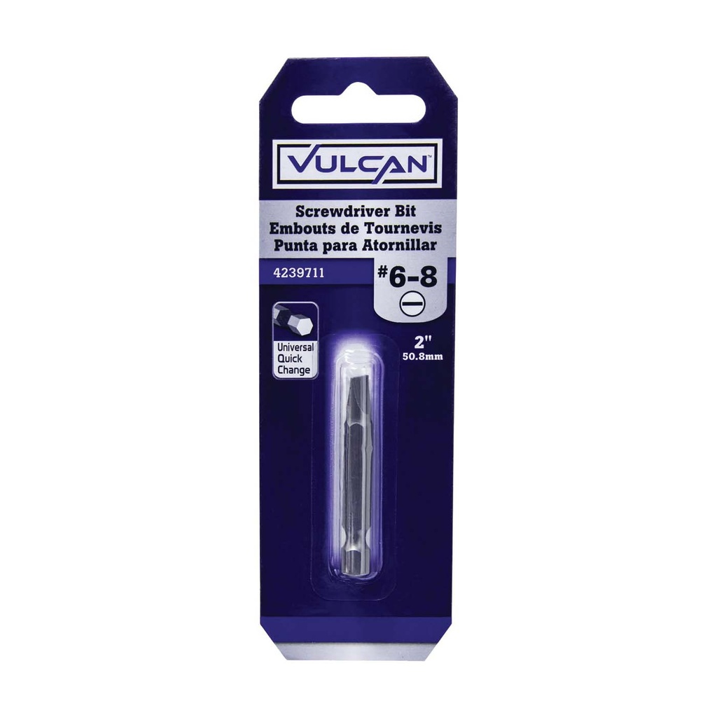 SCREWDRIVER BIT SLOT NO6-8 2IN