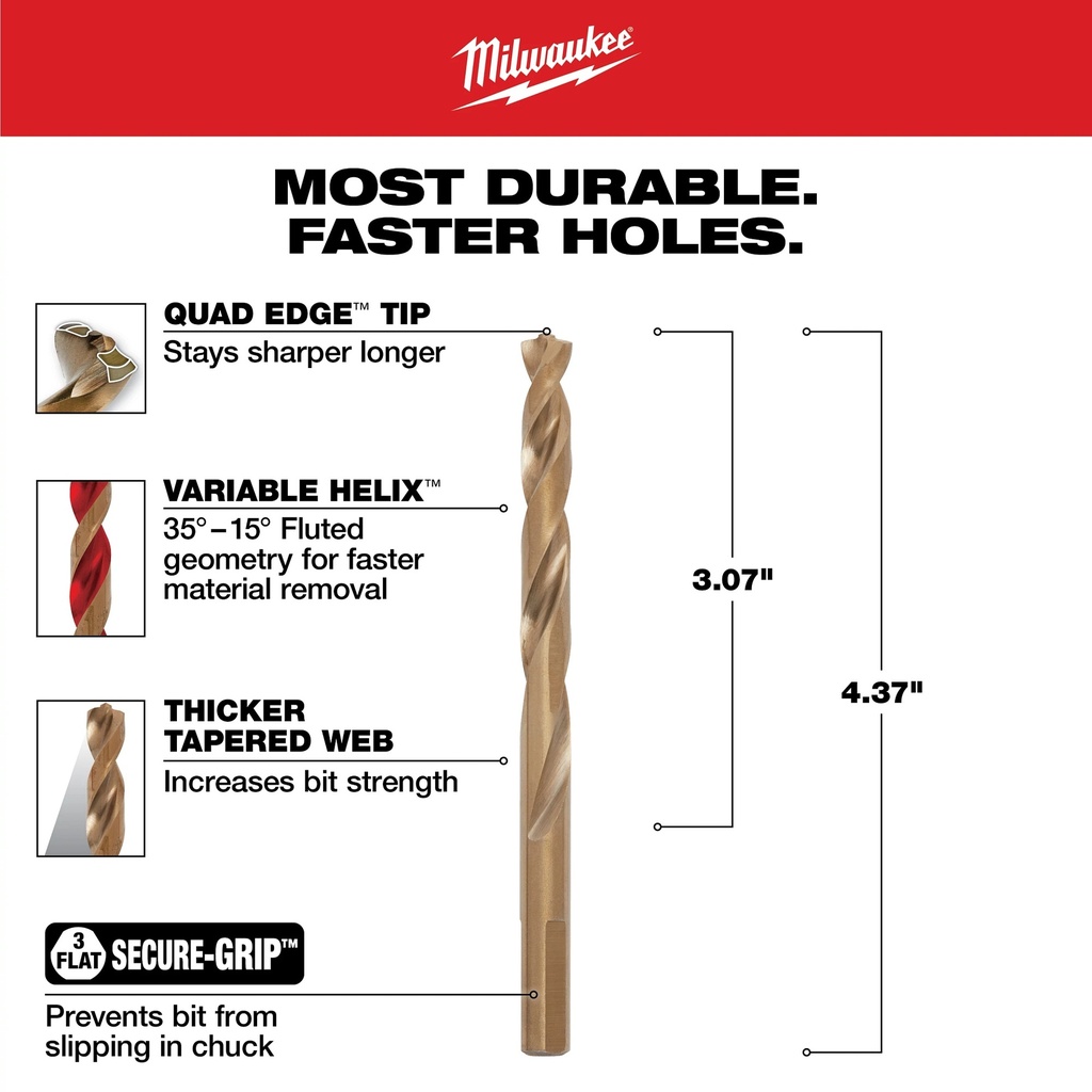 5/16" Thunderbolt Cobalt Bit