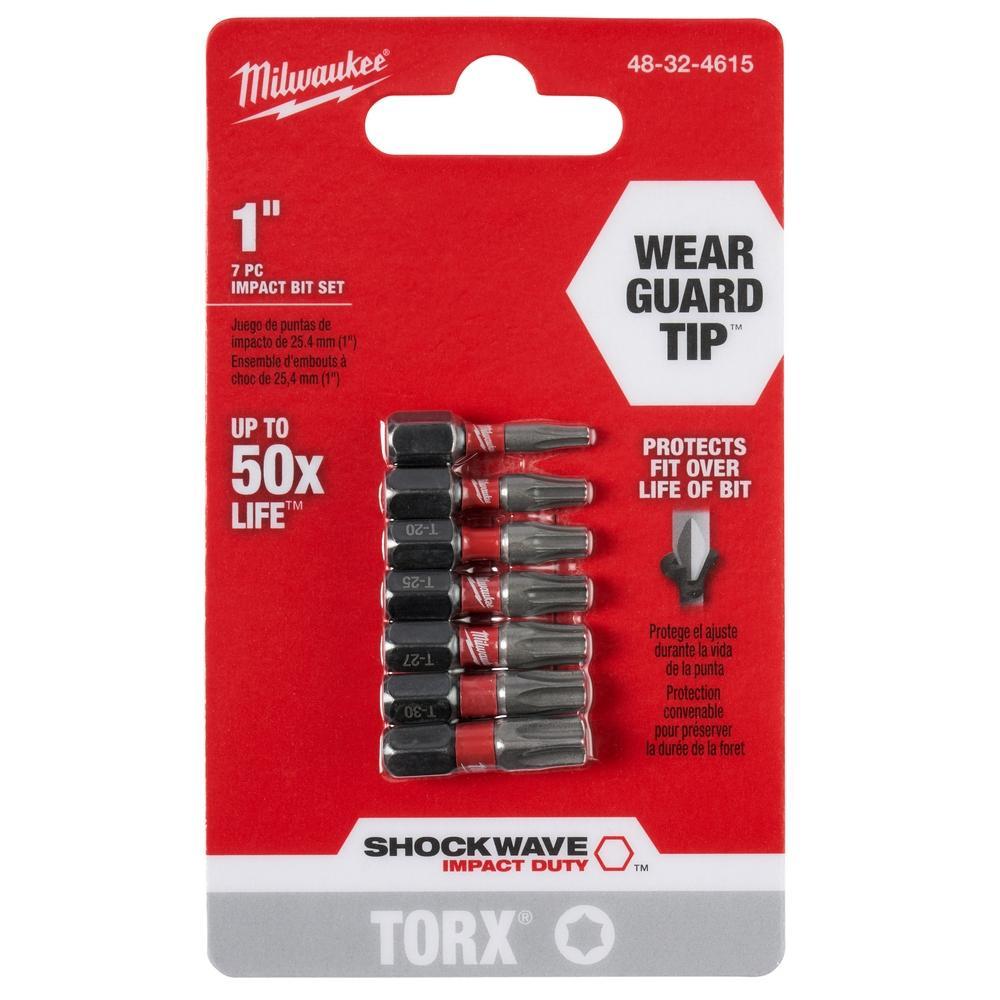 Torx Bit Set 7Pc 1" T10 toT40 