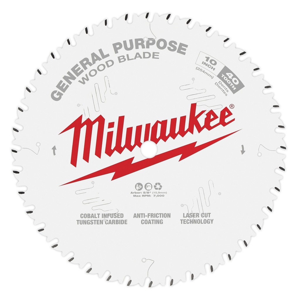 10" 40T GEN PURPOSE SAW BLADE
