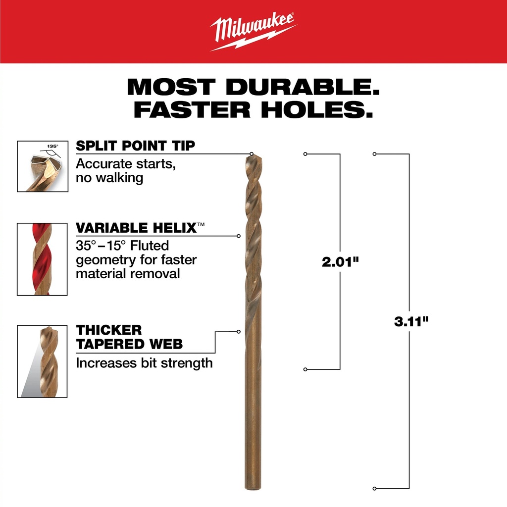 5/32" Thunderbolt Cobalt Bit