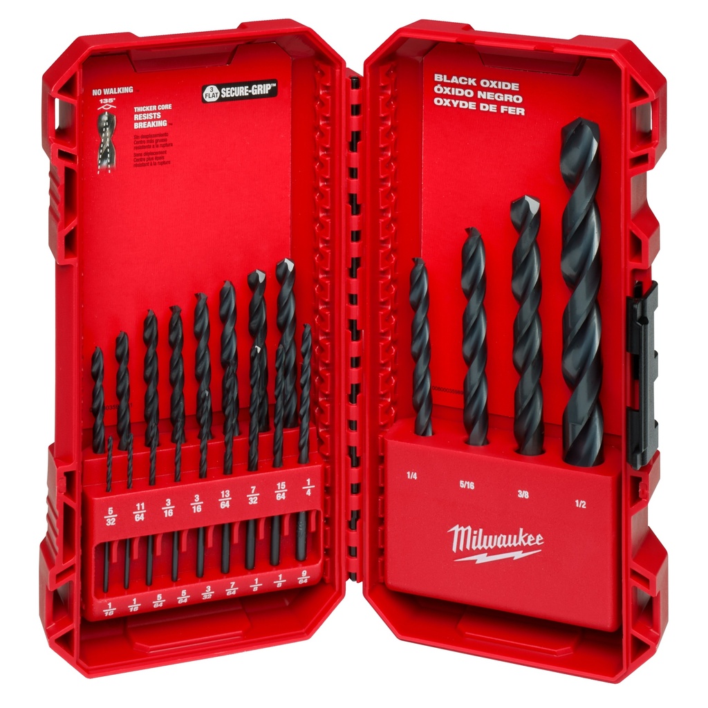 Black Oxide Drill Bit Set 21pc