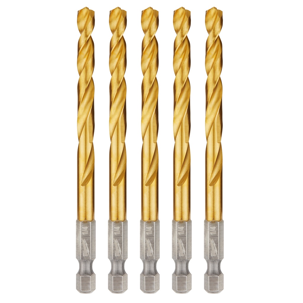SHOCKWAVE TIN DRILL BIT 1/4"