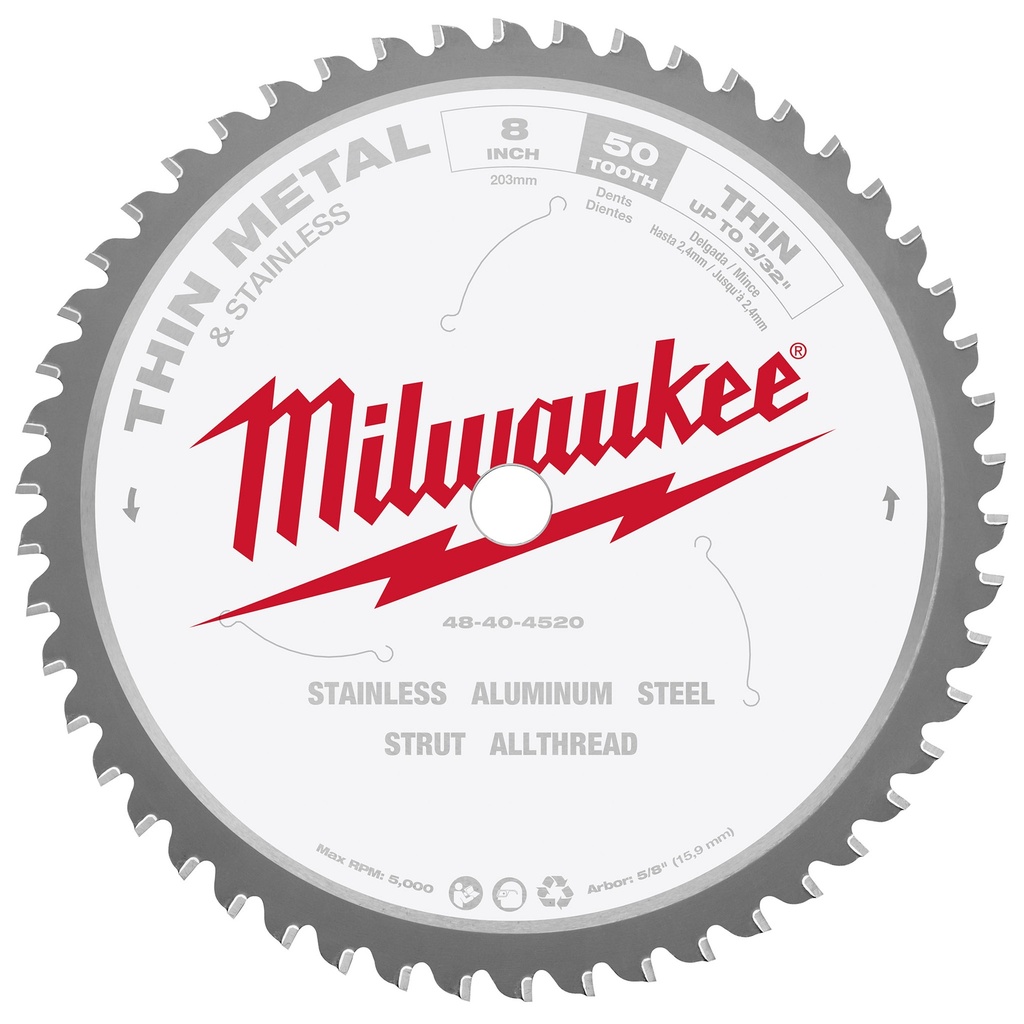 8" X 50 Tooth Milwaukee Cuttin