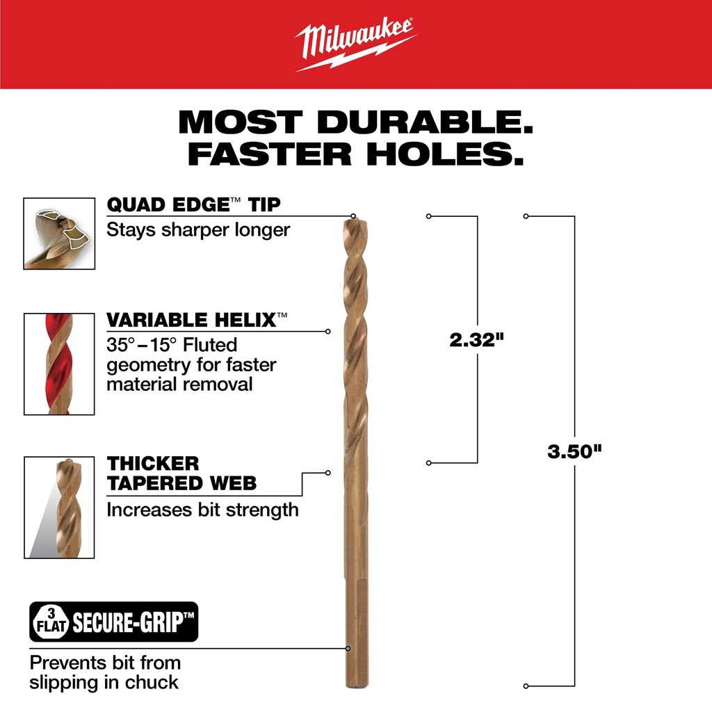 3/16" Thunderbolt Cobalt Bit