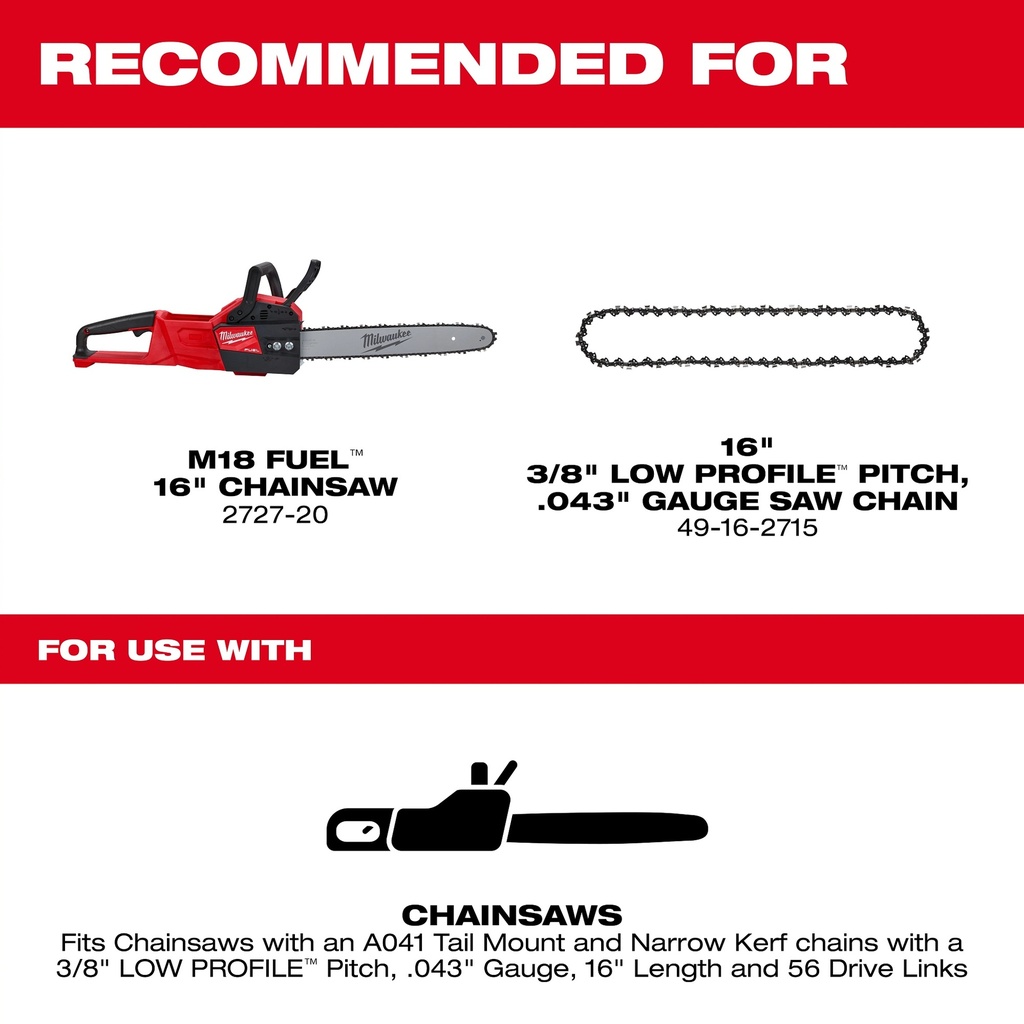 16 IN CHAINSAW GUIDE BAR