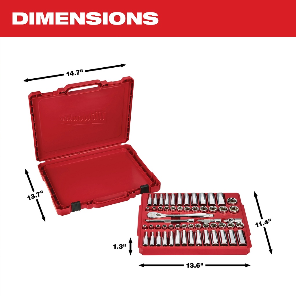 RATCHET & SOCKET SET 56PC 3/8"