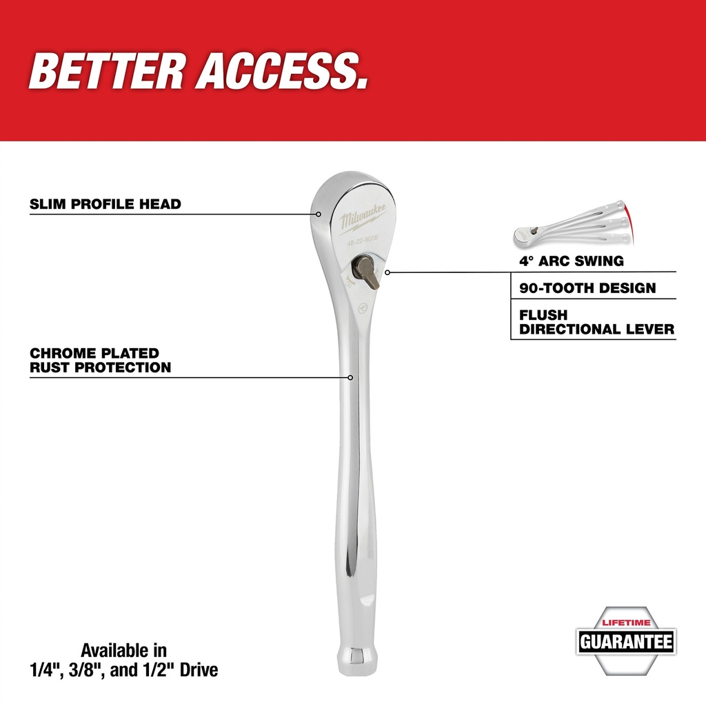 RATCHET HANDLE 1/4 IN DRIVE