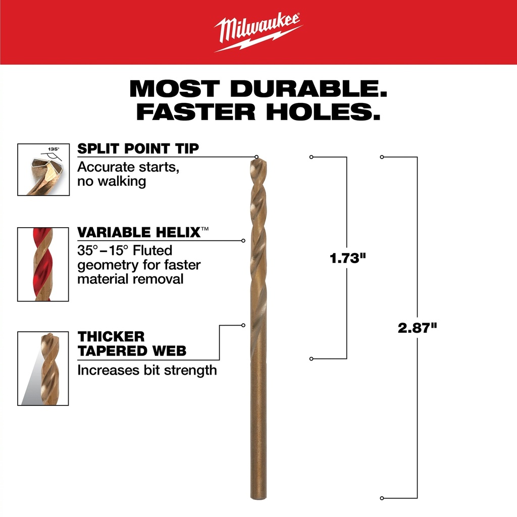 9/64" Thunderbolt Cobalt Bit