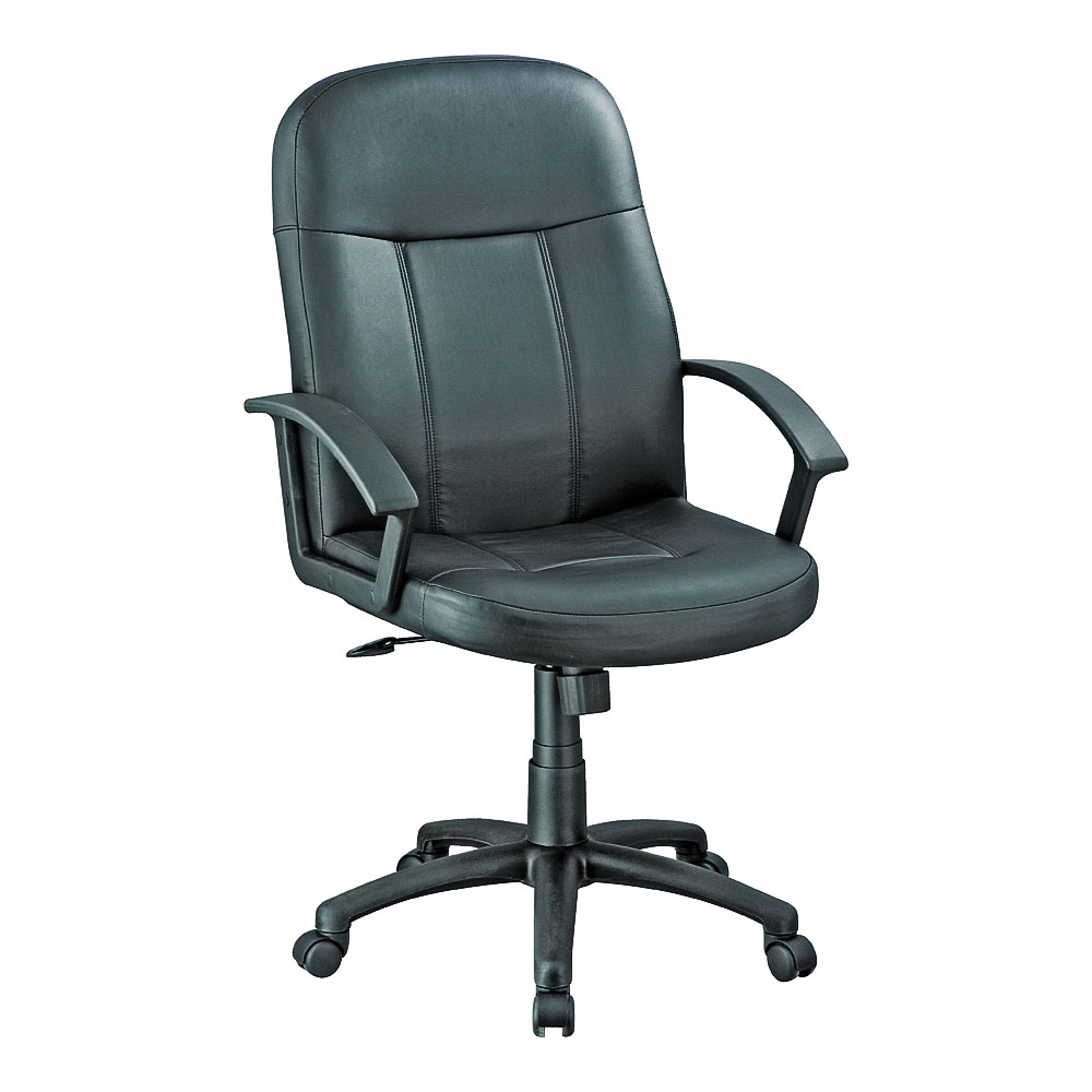 OFFICE CHAIR W/PP ARM BLACK
