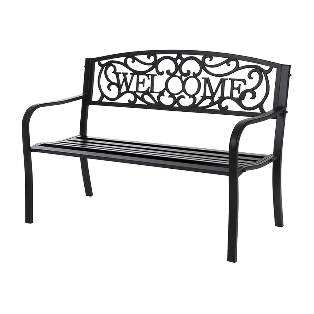 Park Bench Welcome Metal