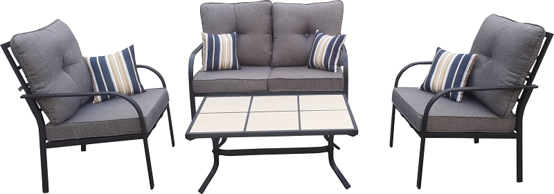 Patio Set Casual Cushioned 4pc