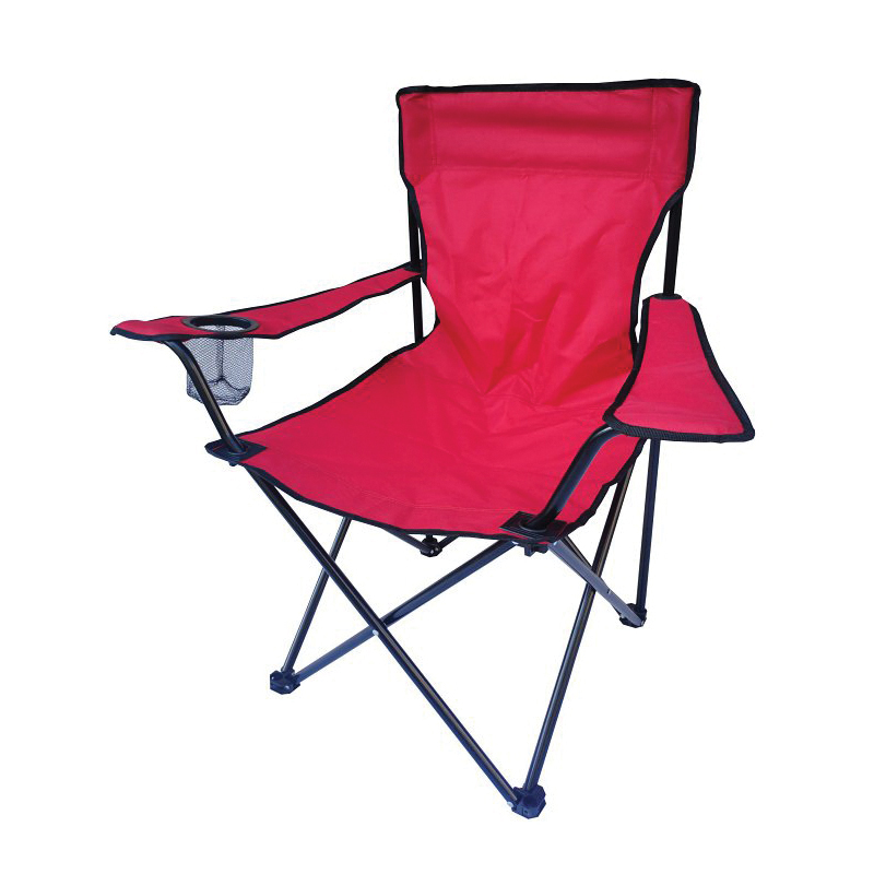 Folding Chair Oversize w/Cup Holder Red