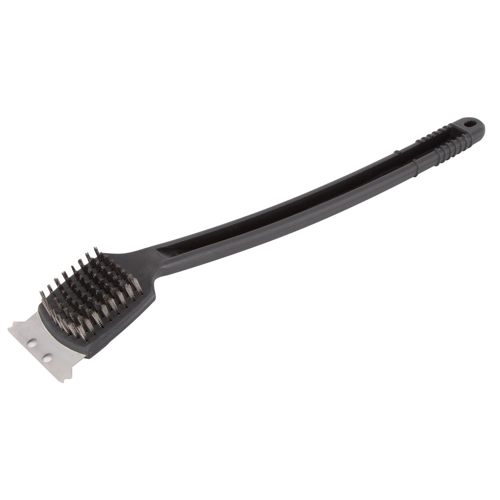 Grill Brush 18" Stainless Steel Bristle Black