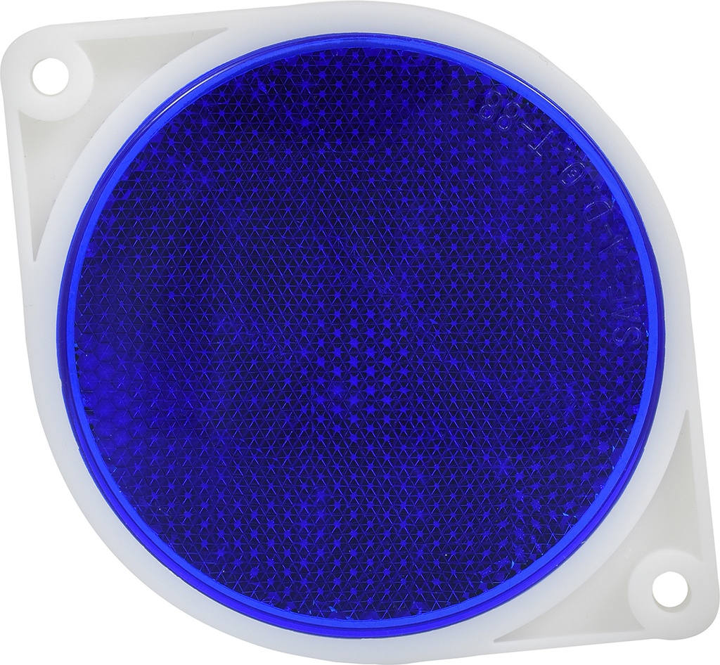 3" Round Blue Reflect Scw/Adhe