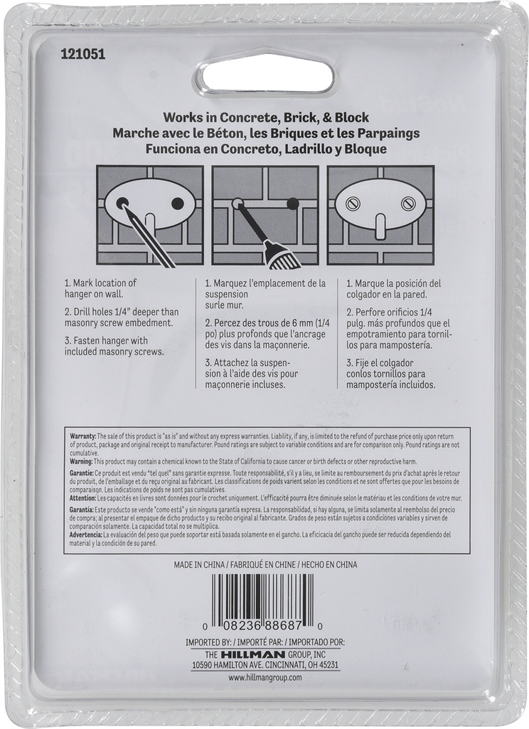 MASONRY PICTURE HANGER