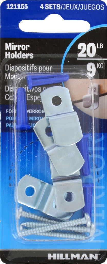 CD MTL MIRROR HLD W/ANCH