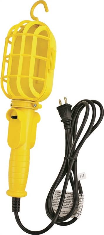 Worklight Incandescent 6ft Cord Plastic Guard Yellow