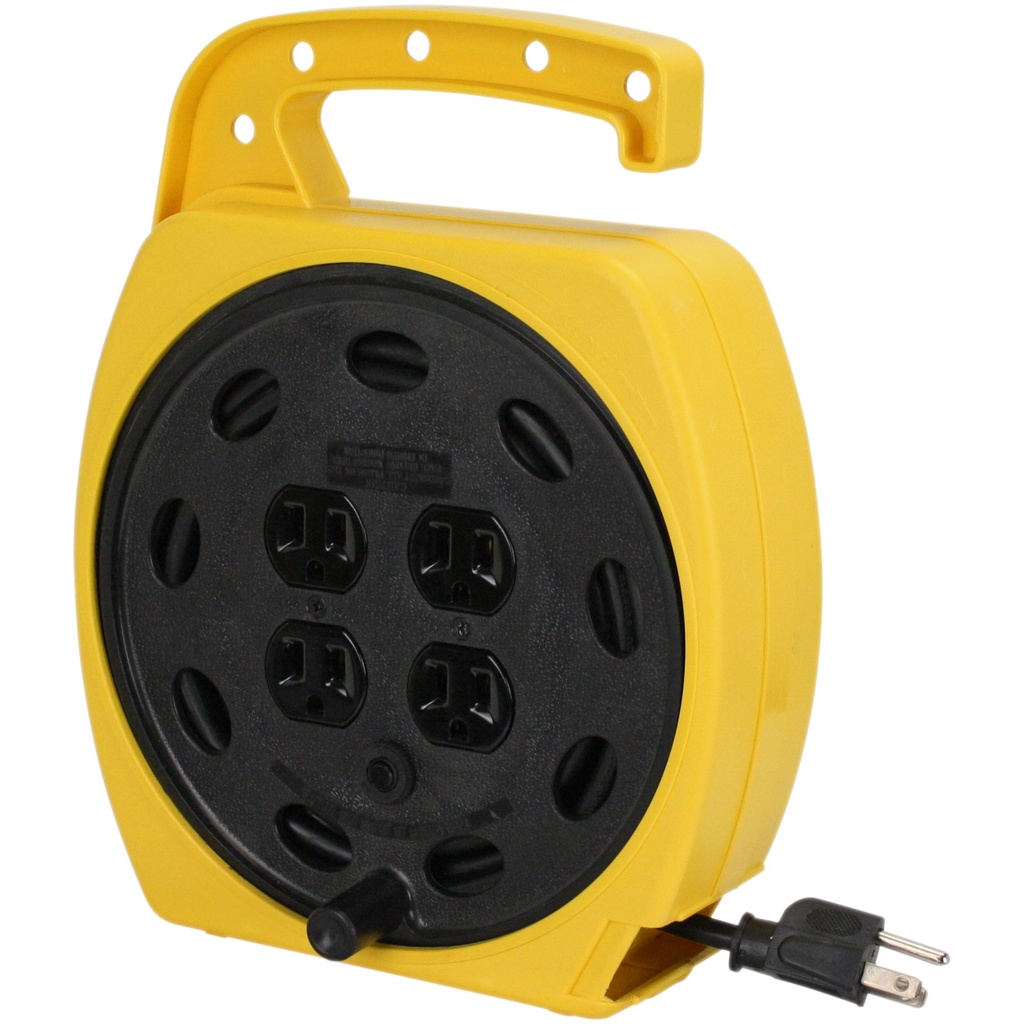 Power Station 4 Outlet 16AWG 25ft Yellow