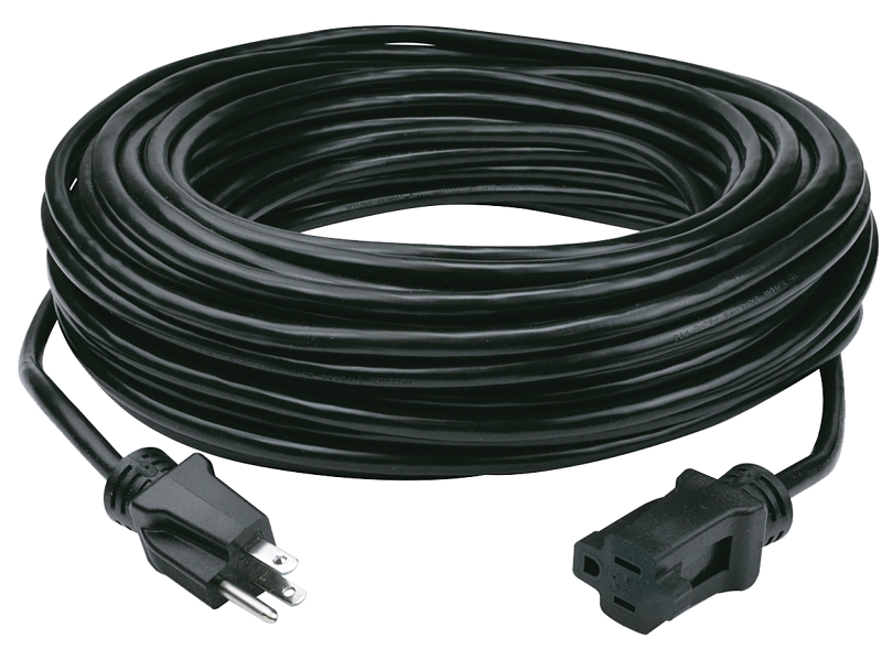 Extension Cord 14/3AWG 100ft Farm & Shop 15A Black