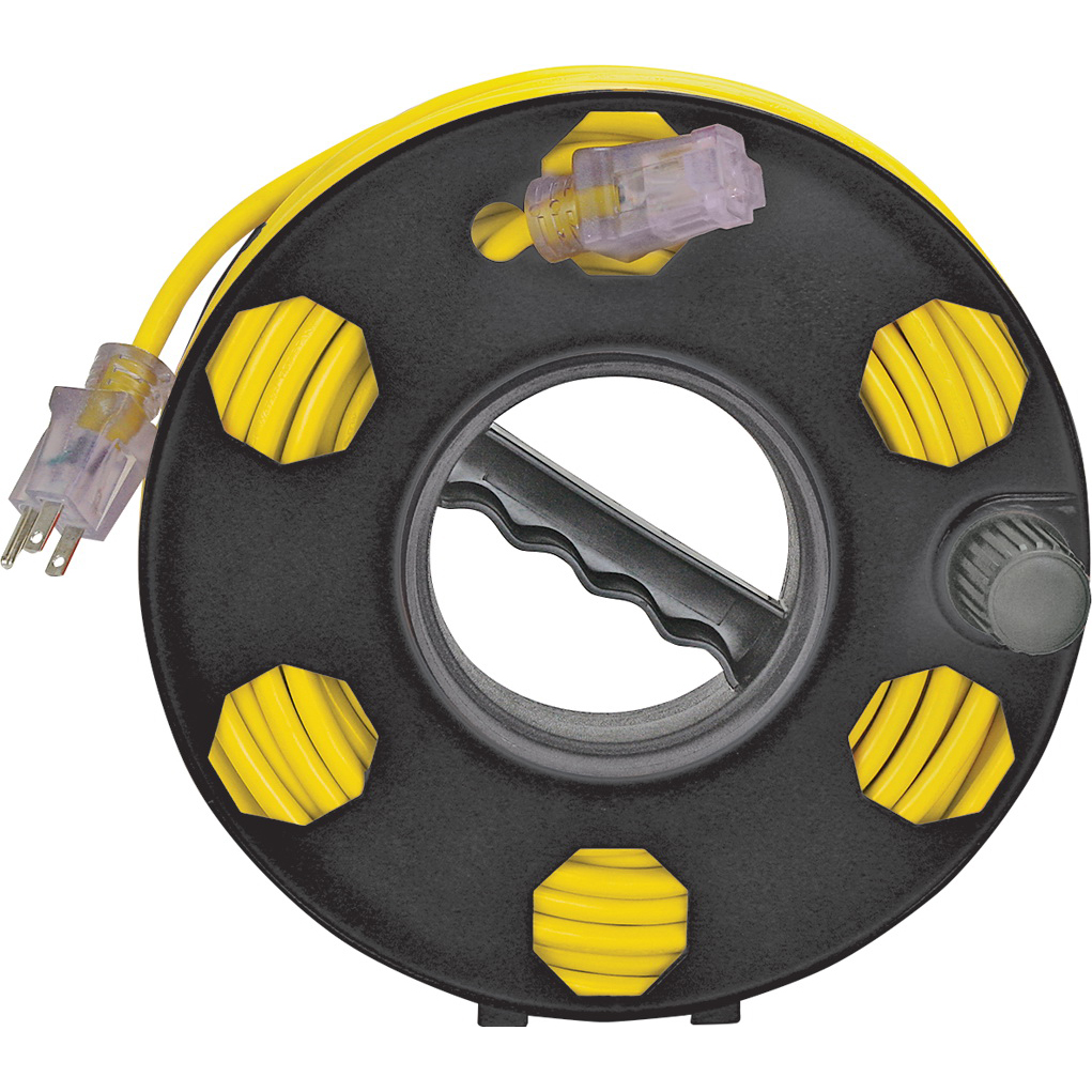 Cord Reel Wheel Plastic Black