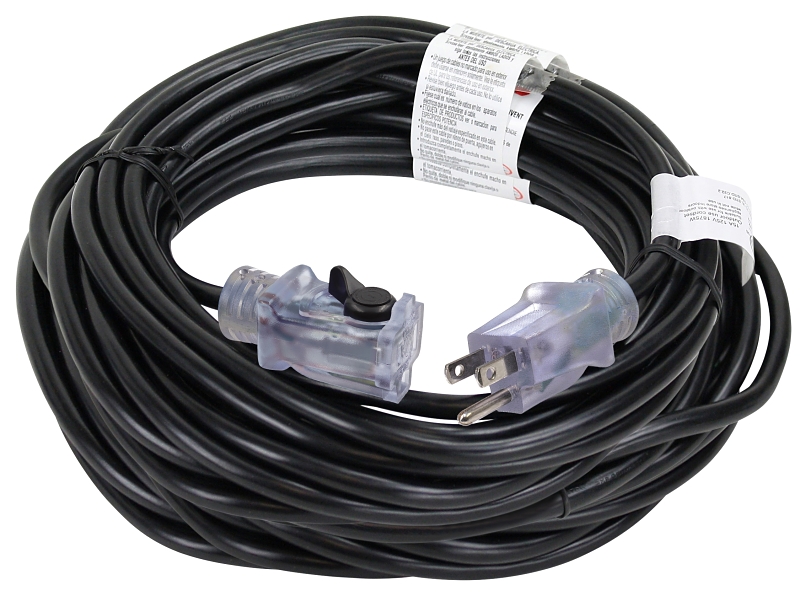Extension Cord 16/3AWG 80ft Locking 13A Black