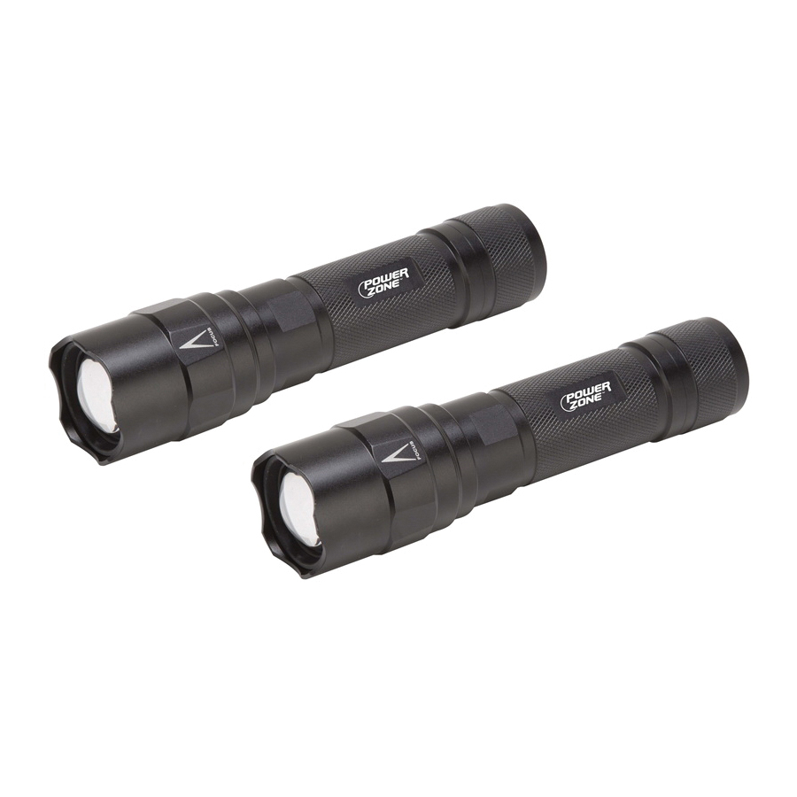Flashlight Tactical LED 2pk 1000 Lumens 8AA Black