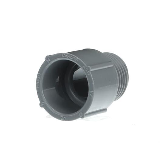 PVC Gray 1/2" Male Adapter