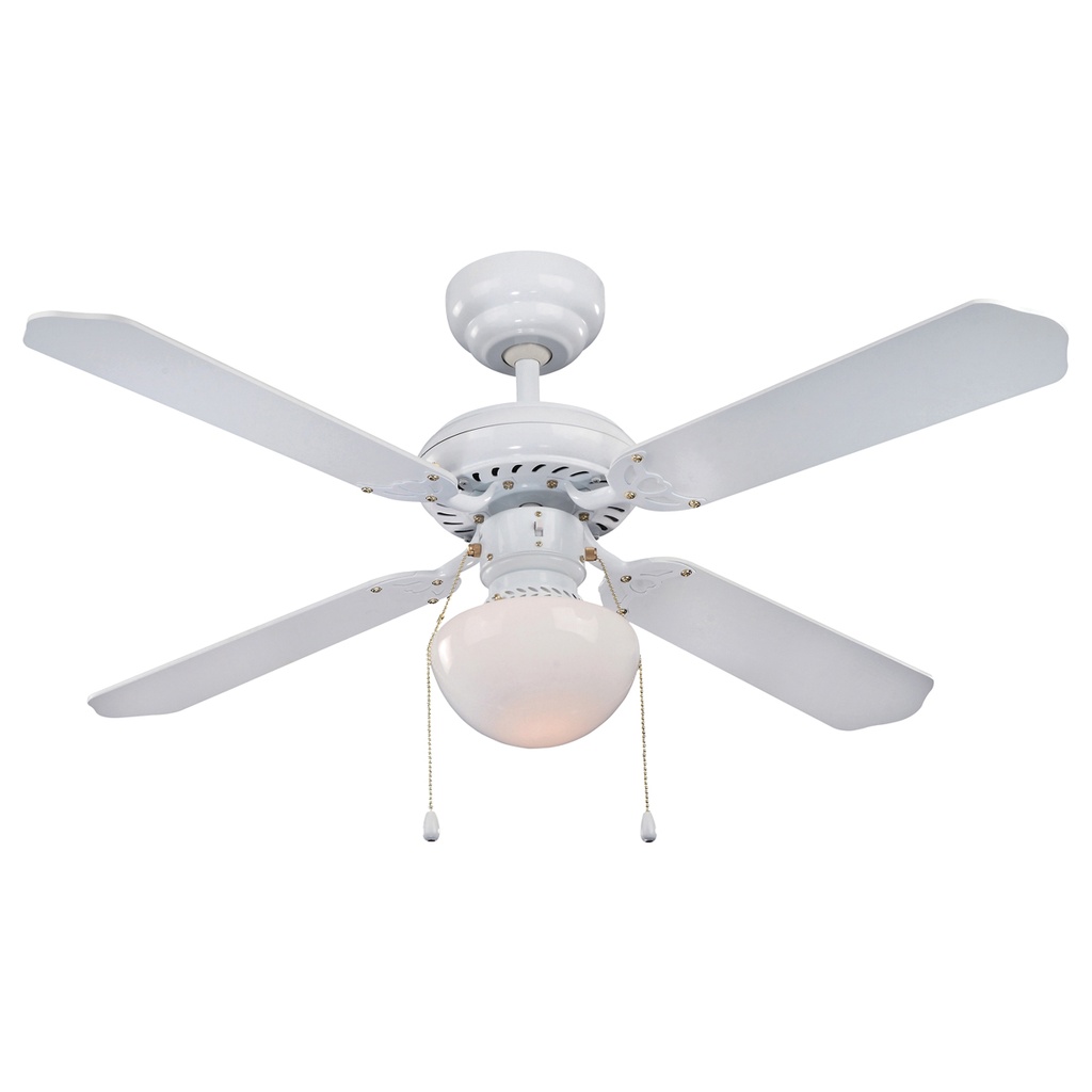 Ceiling Fan 42" White 4 Blade 3 Speed w/Light