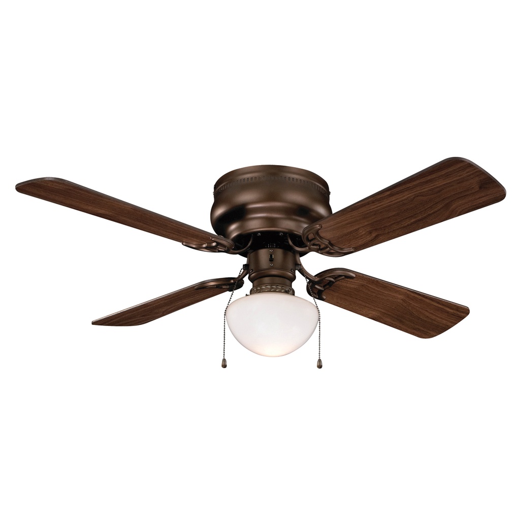 Ceiling Fan 42" Venetian Bronze 4 Walnut/Oil Rubbed Bronze Blades 3 Speed Mushroom Light 1 Bulb