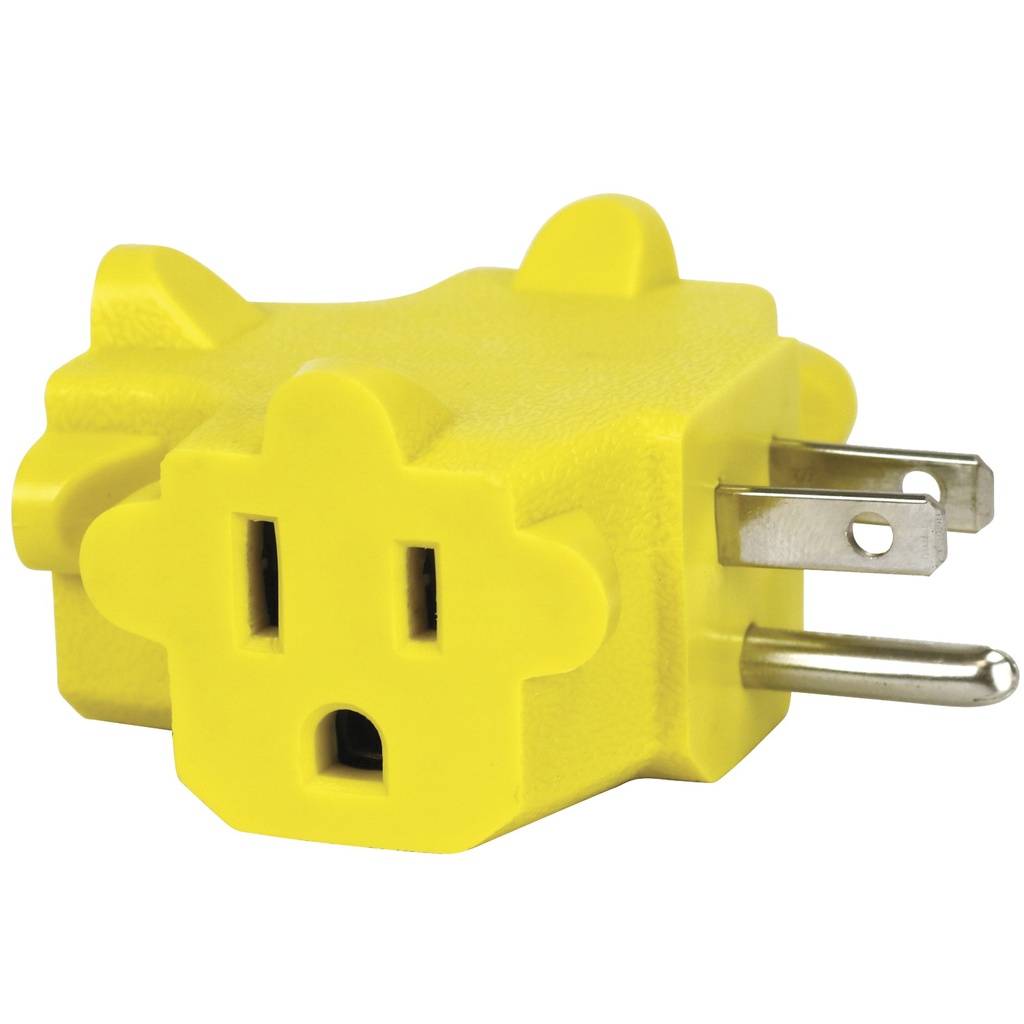 Power Tap 3 Outlet Yellow